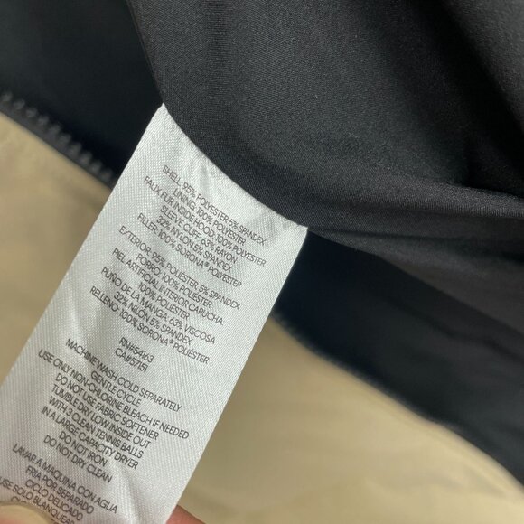 NEW Calvin Klein Women's XL Hooded Puffer Coat Tan Faux Fur Lining - Picture 9 of 15